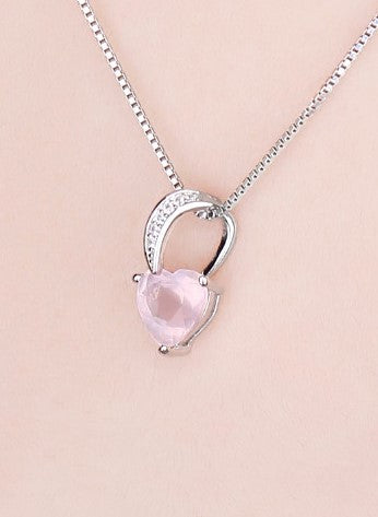 Pink Real Quartz Necklace