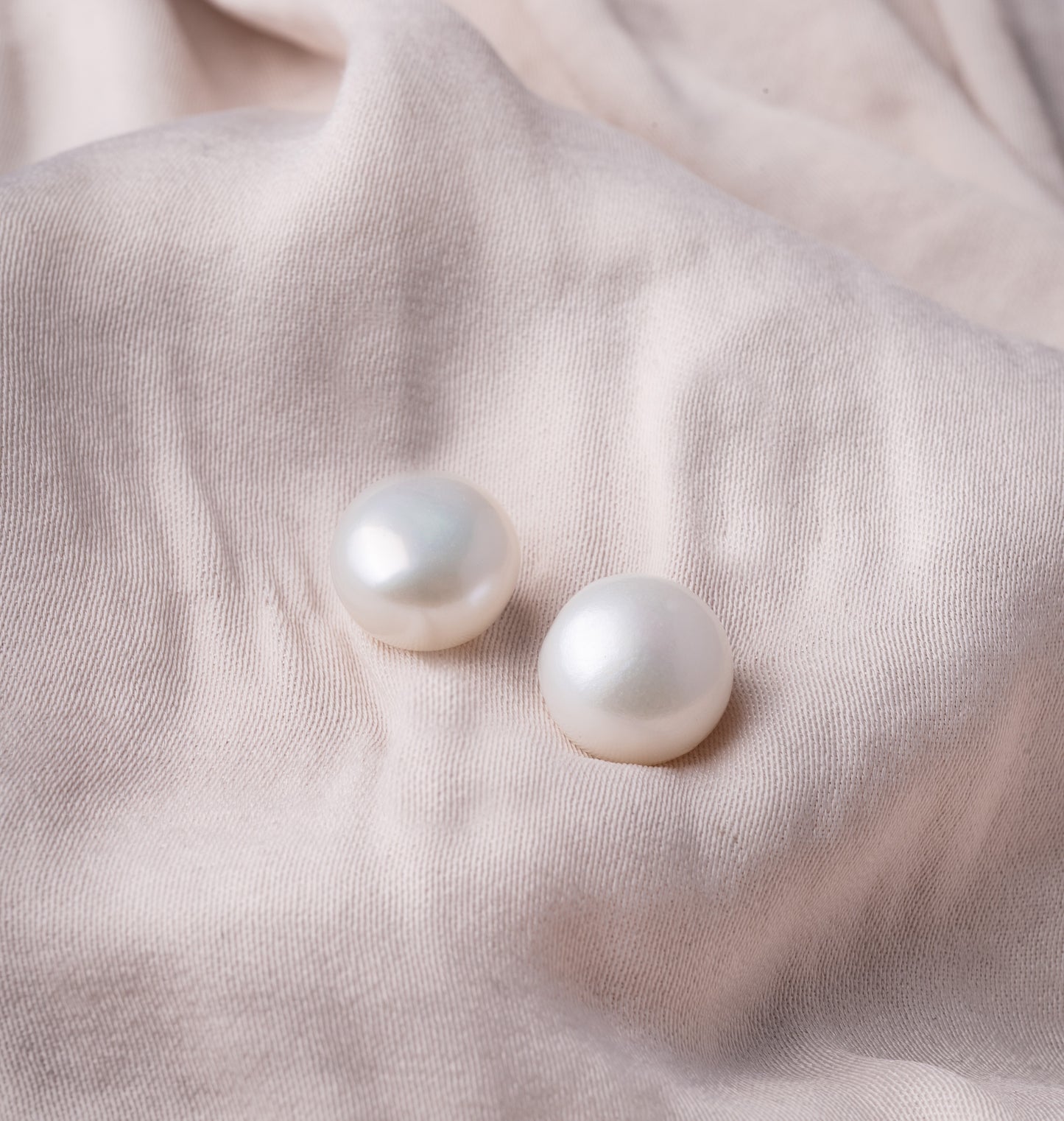 White Pearl Stud Earrings