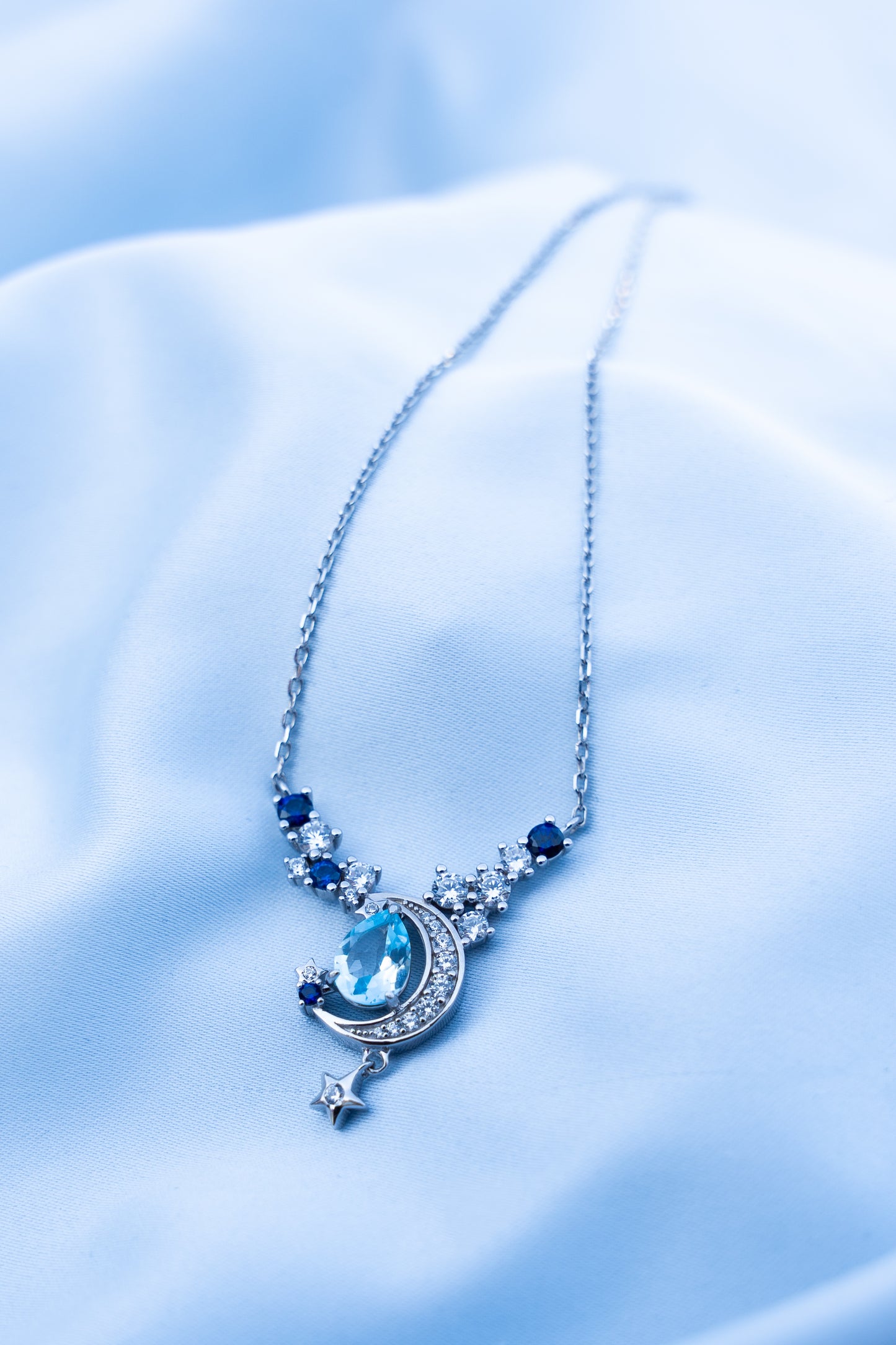 Real Topaz and Sapphire Necklace