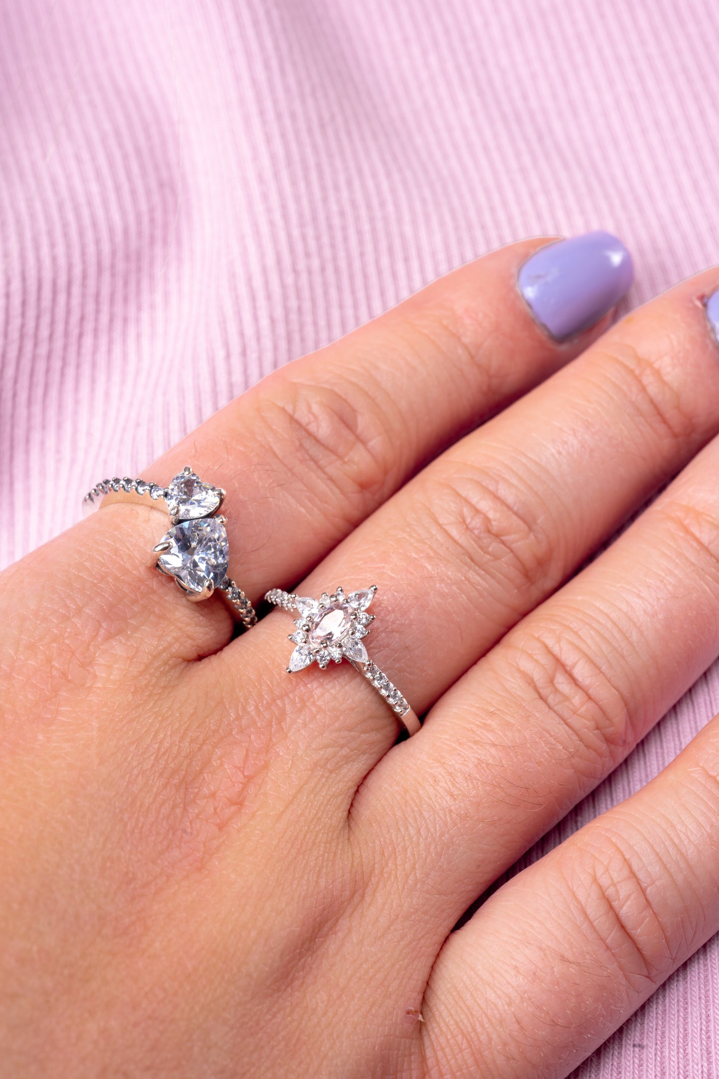 Pink Made Morganite diamond Ring