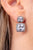 Square Cut Simulated Diamond Earrings