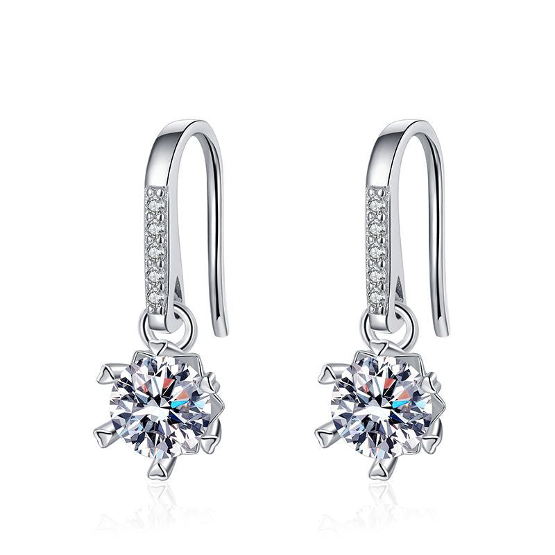 Simulated Diamond Halo Earrings