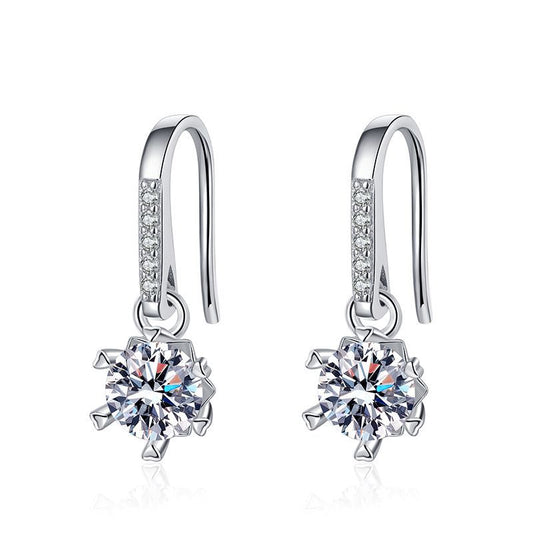Simulated Diamond Halo Earrings