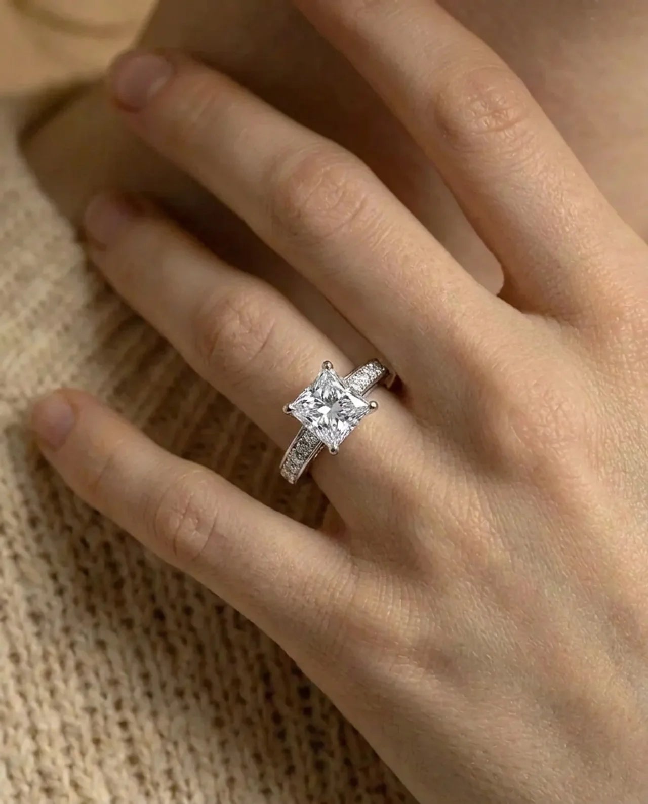 Princess Cut Simulated Diamond Ring