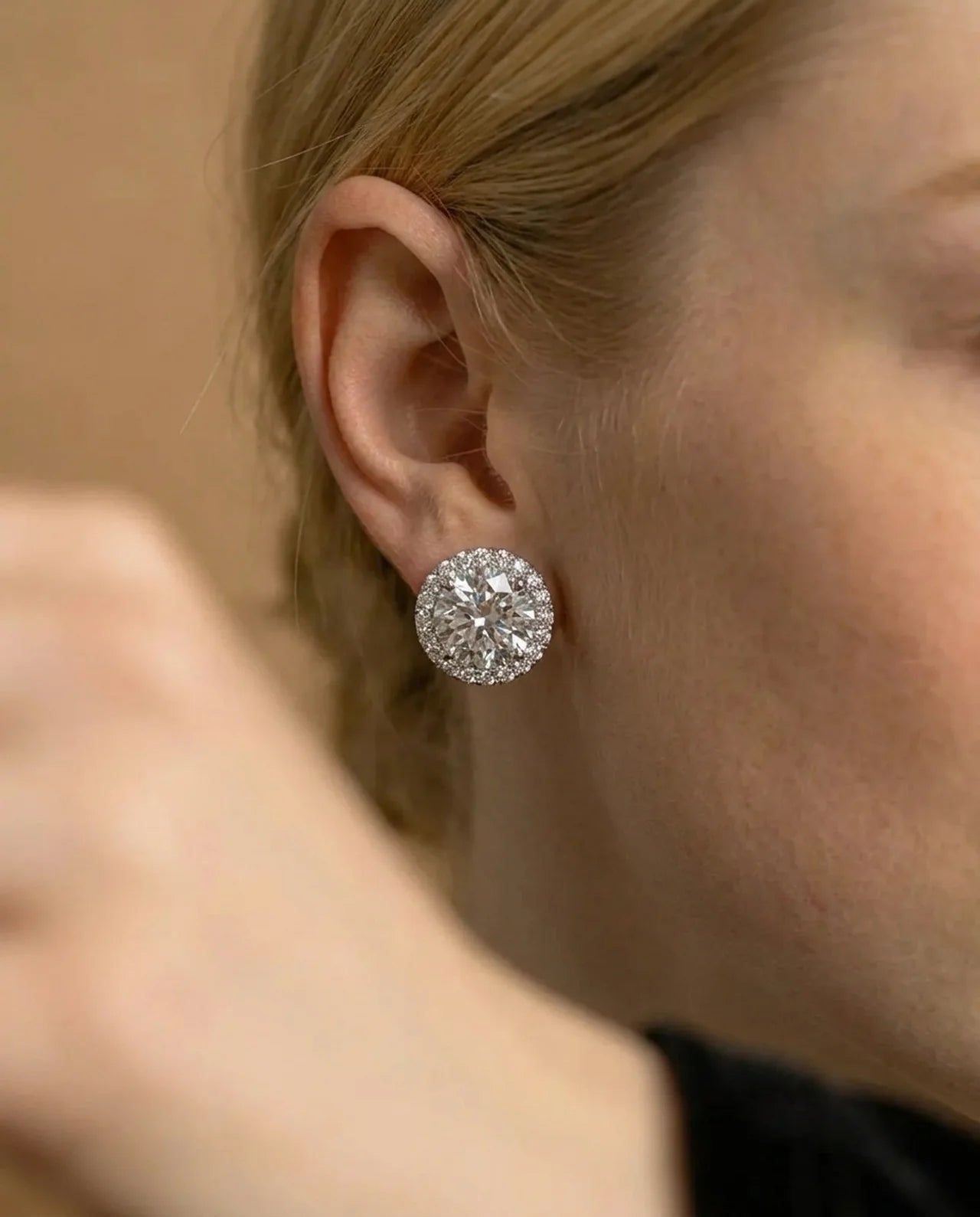 Simulated Diamond Stud Earrings