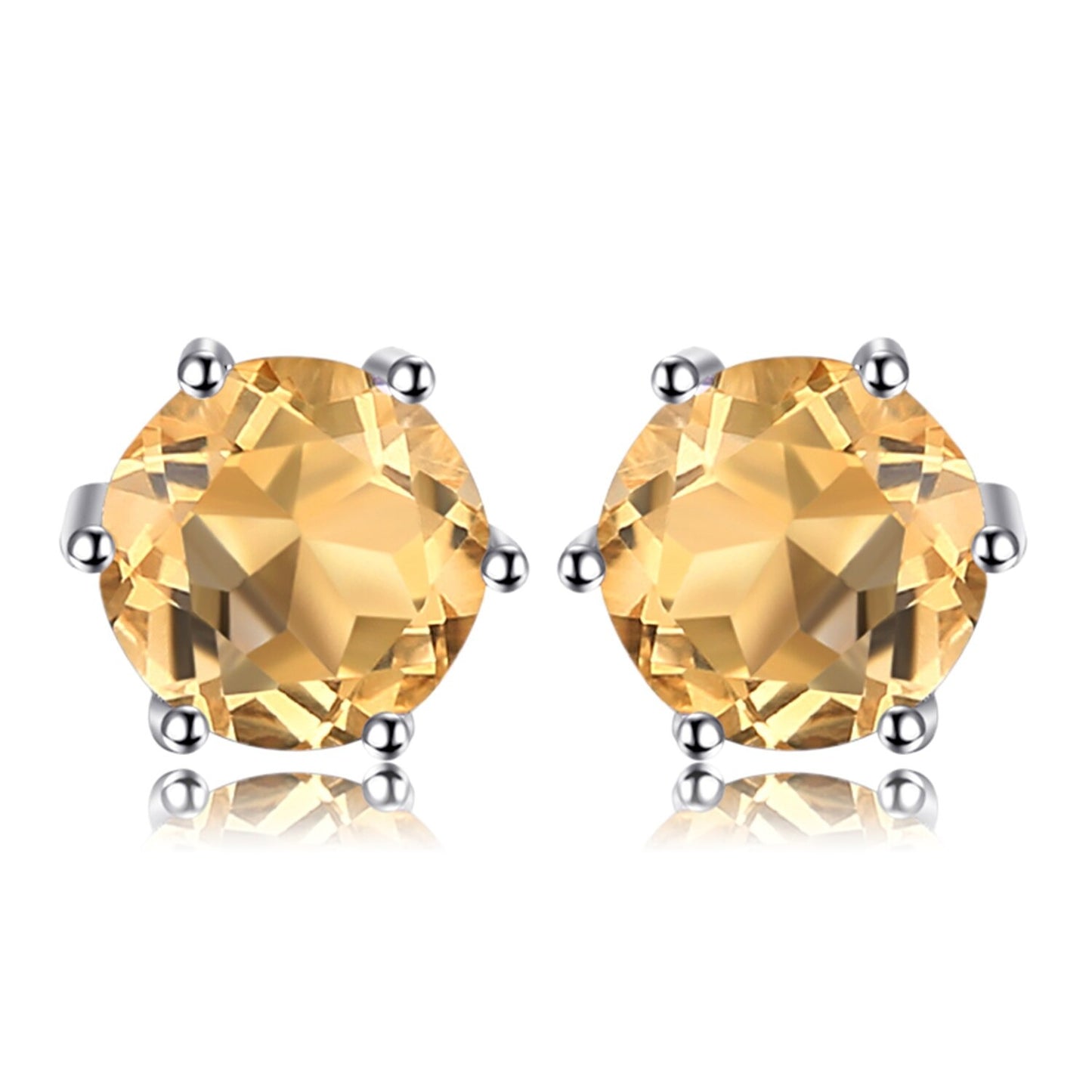 Real Citrine stud earrings