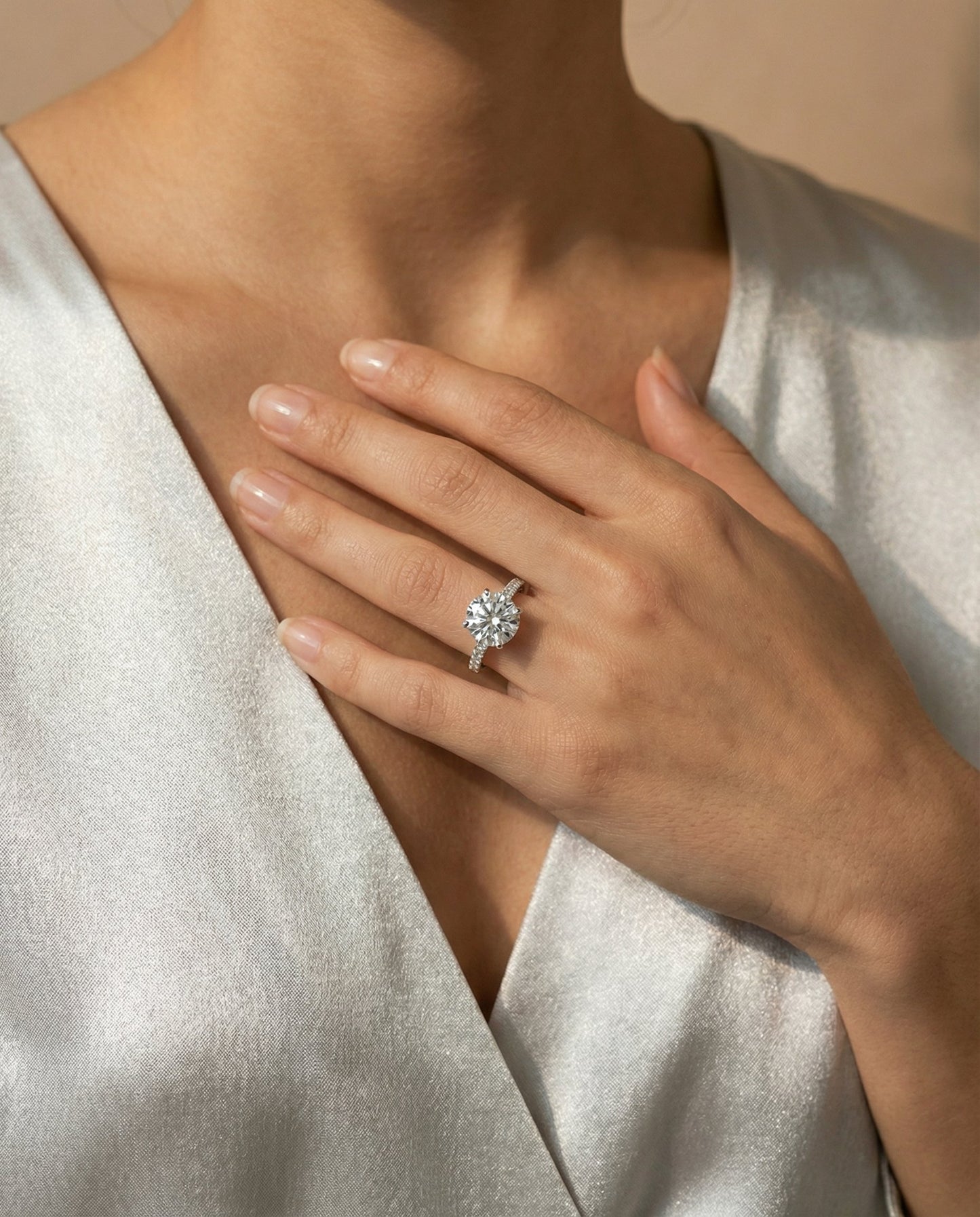 Simulated Diamond large carat ring