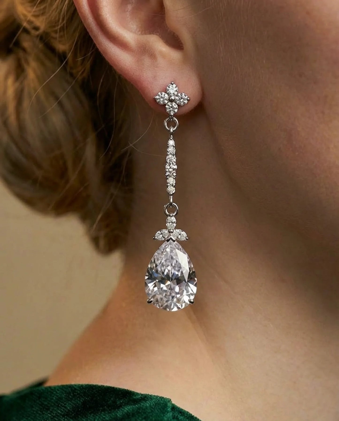 Simmulated diamond elegant earrings