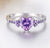 Real Amethyst Heart shaped Ring
