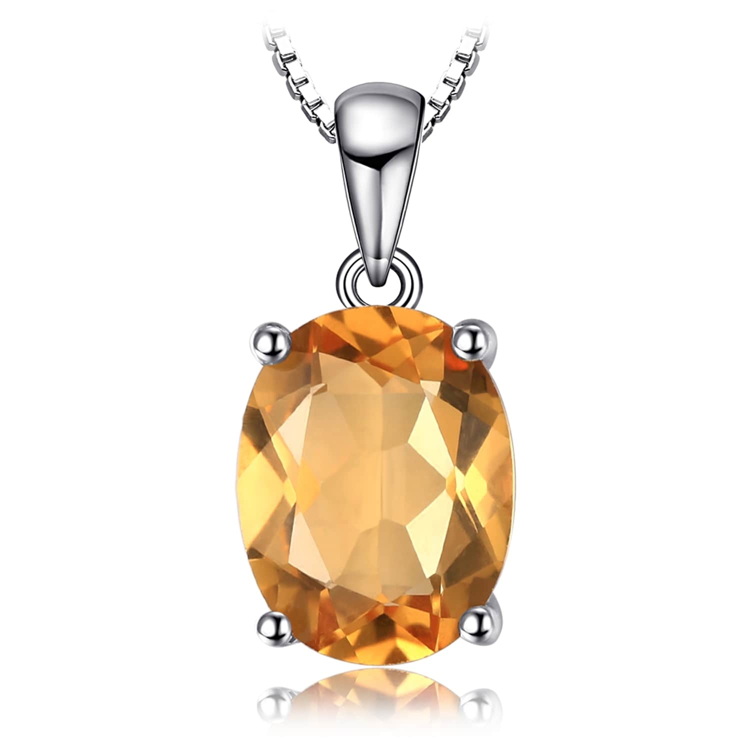 Natural Citrine Necklace with Diamond, Silver Citrine Necklace, Citrine Pendant Necklace, Real Citrine Necklace, Orange Gemstone Necklace 2024