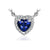 Heart shaped Sapphire necklace