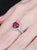 Lab-Grown Ruby Heart Ring