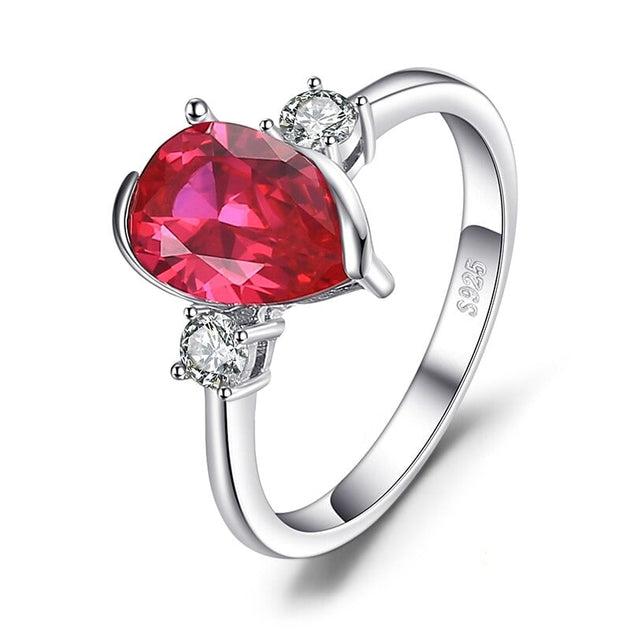 Anillo de compromiso de rubí: anillo de compromiso de diamantes