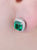 Simulated Emerald Stud Earrings