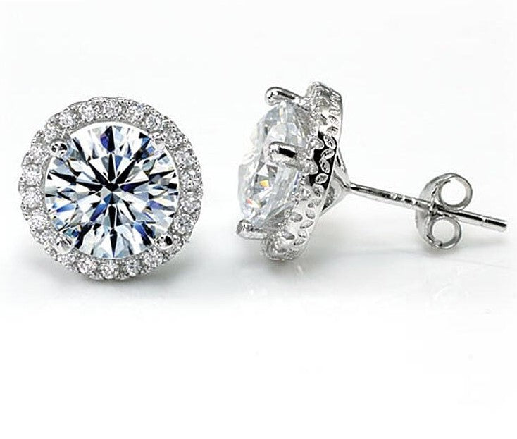 Simulated Diamond Stud Earrings