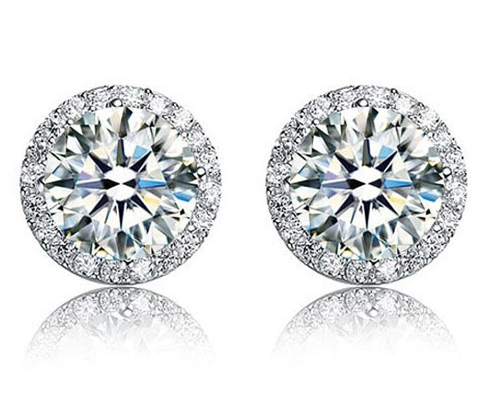Simulated Diamond Stud Earrings