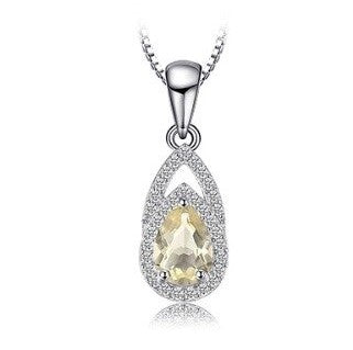 Real Light lemon Topaz Necklace