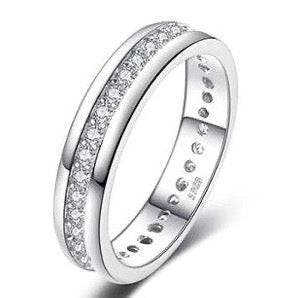 Simulated Diamond Band Ring