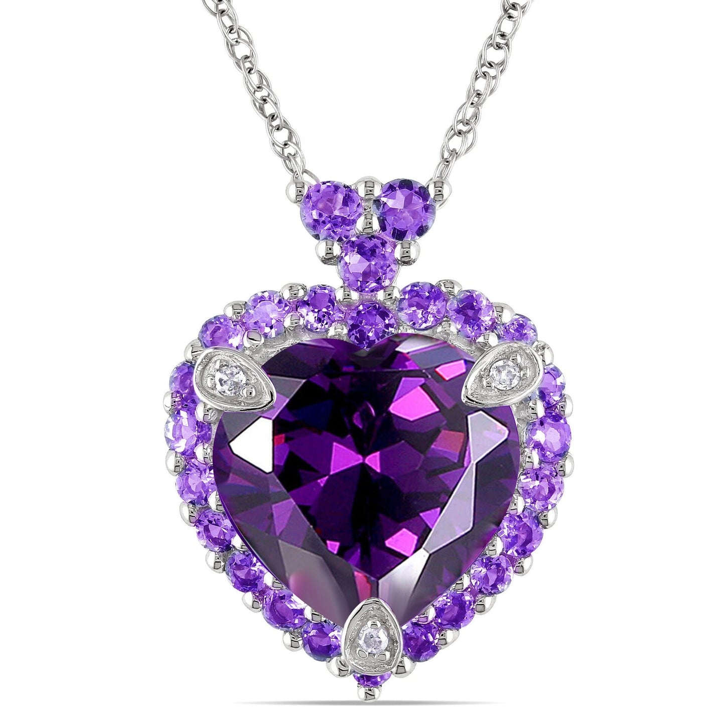 Real Amethyst Heart Necklace