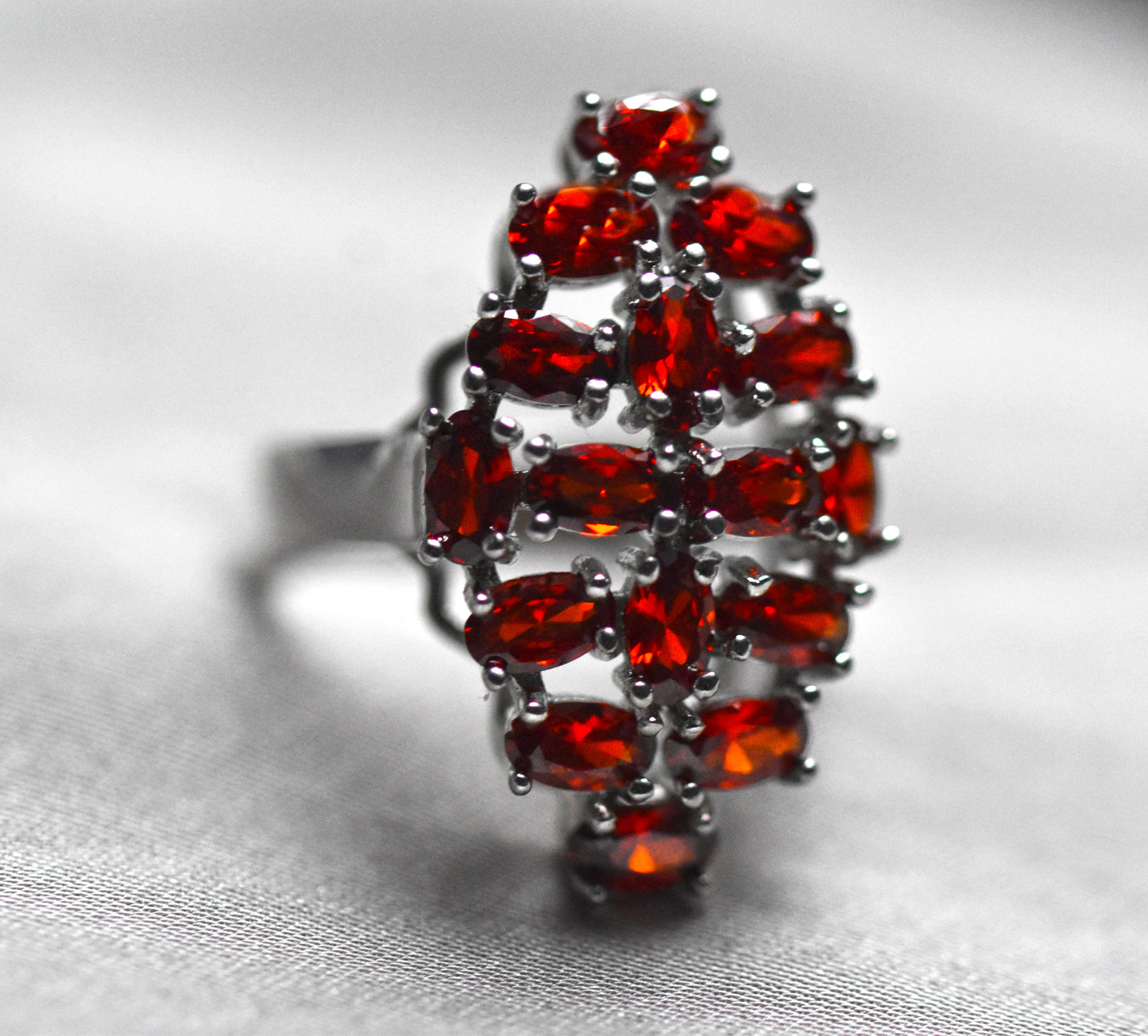 Natural Garnet composed Ring