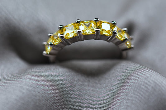 Natural citrine 7 stone Ring