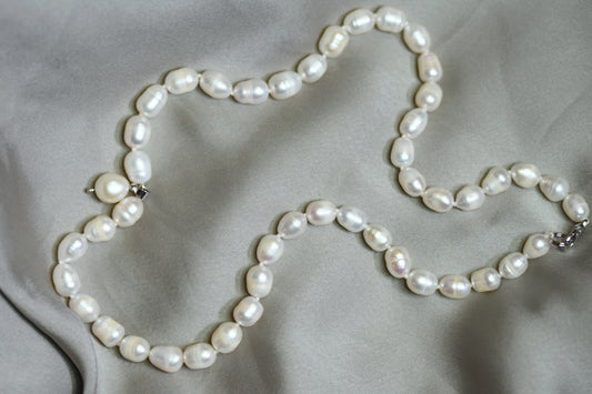 Real Ivory white pearl necklace with pendant