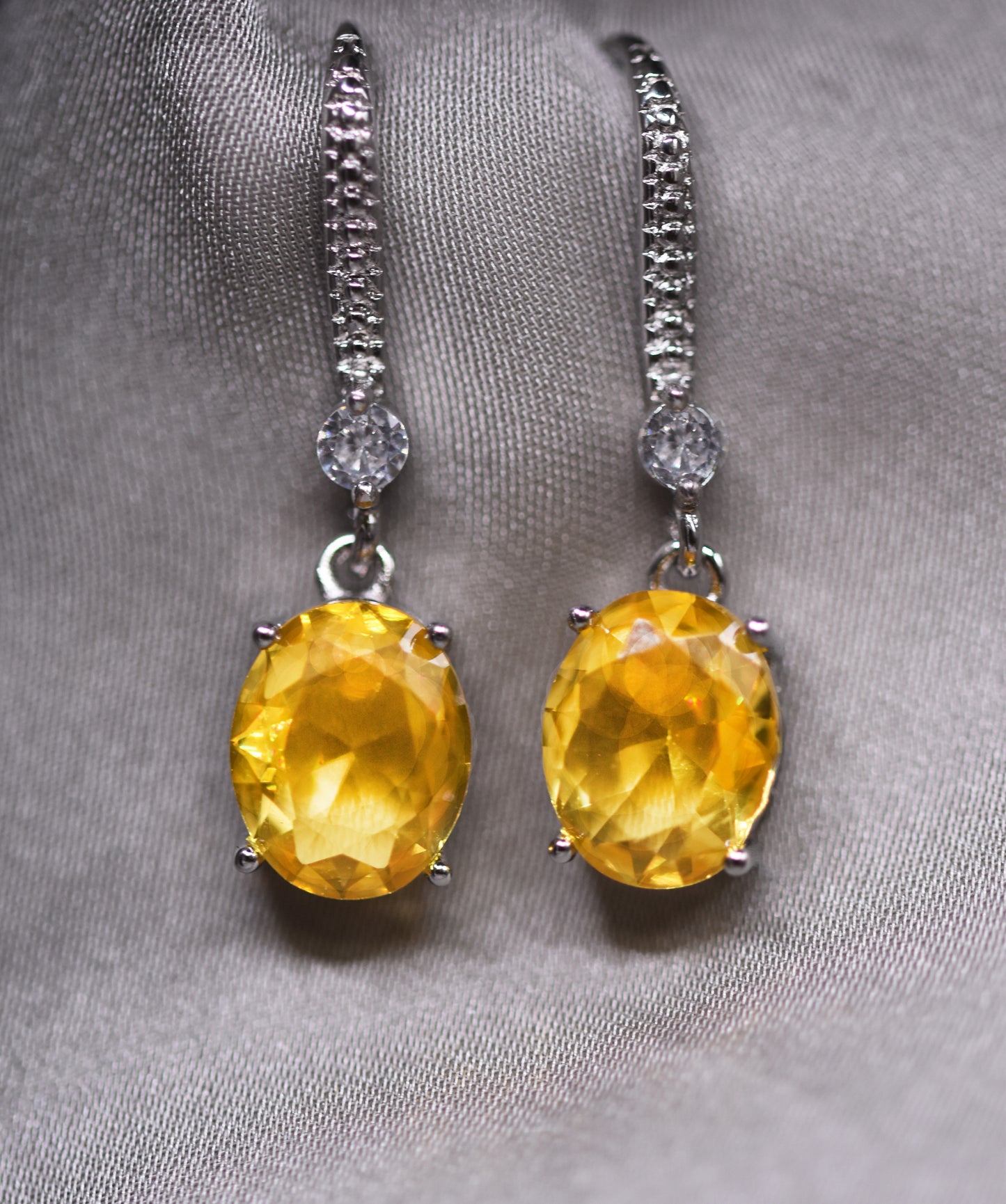 Elegant Natural Citrine Earrings