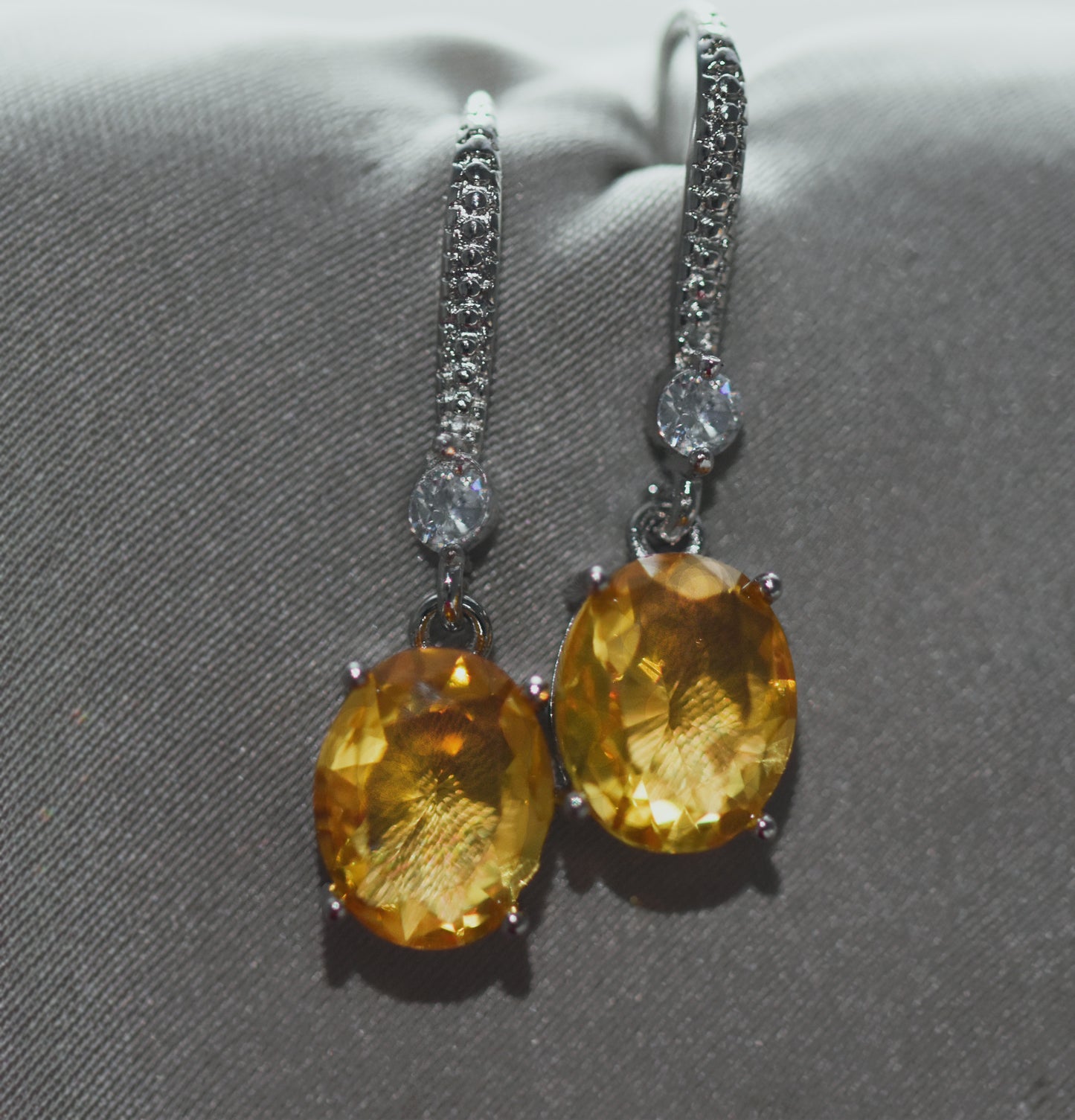 Elegant Natural Citrine Earrings