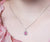 Rosafarbene Halskette mit echten Topas-Diamanten