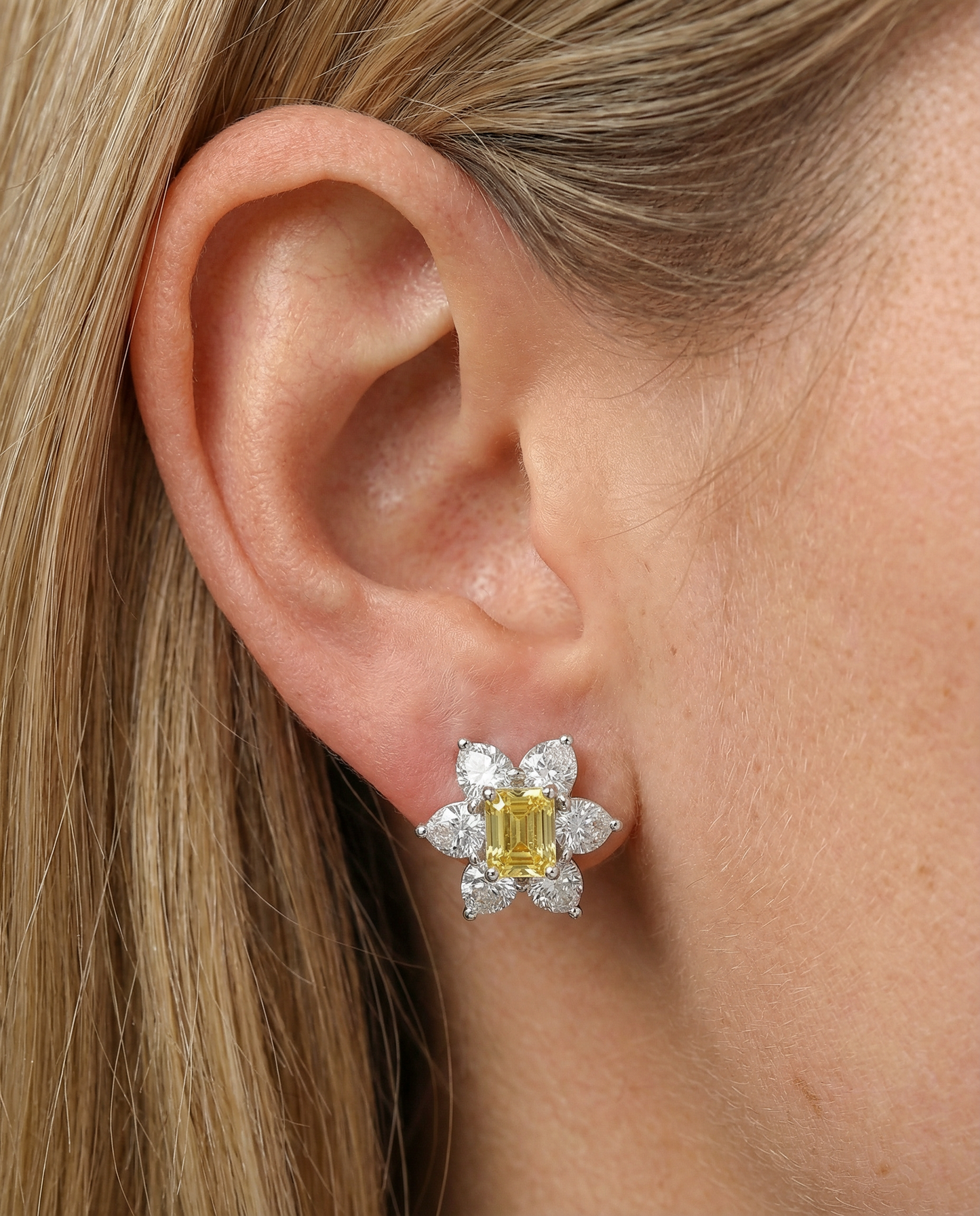 Large Real Citrine Earrings