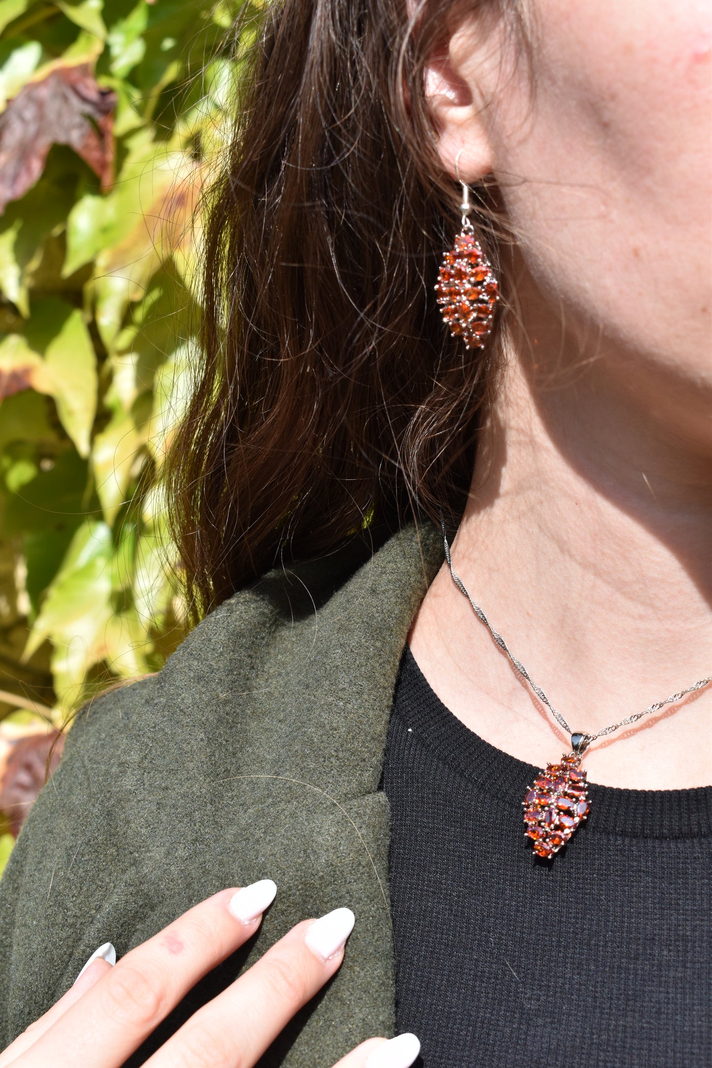 Natural Garnet Composed Necklace