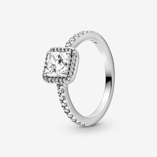 Halo-ring met prinses geslepen diamant