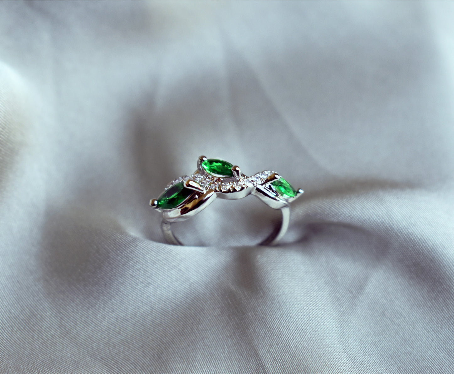 Trilogy made Emerald Ring