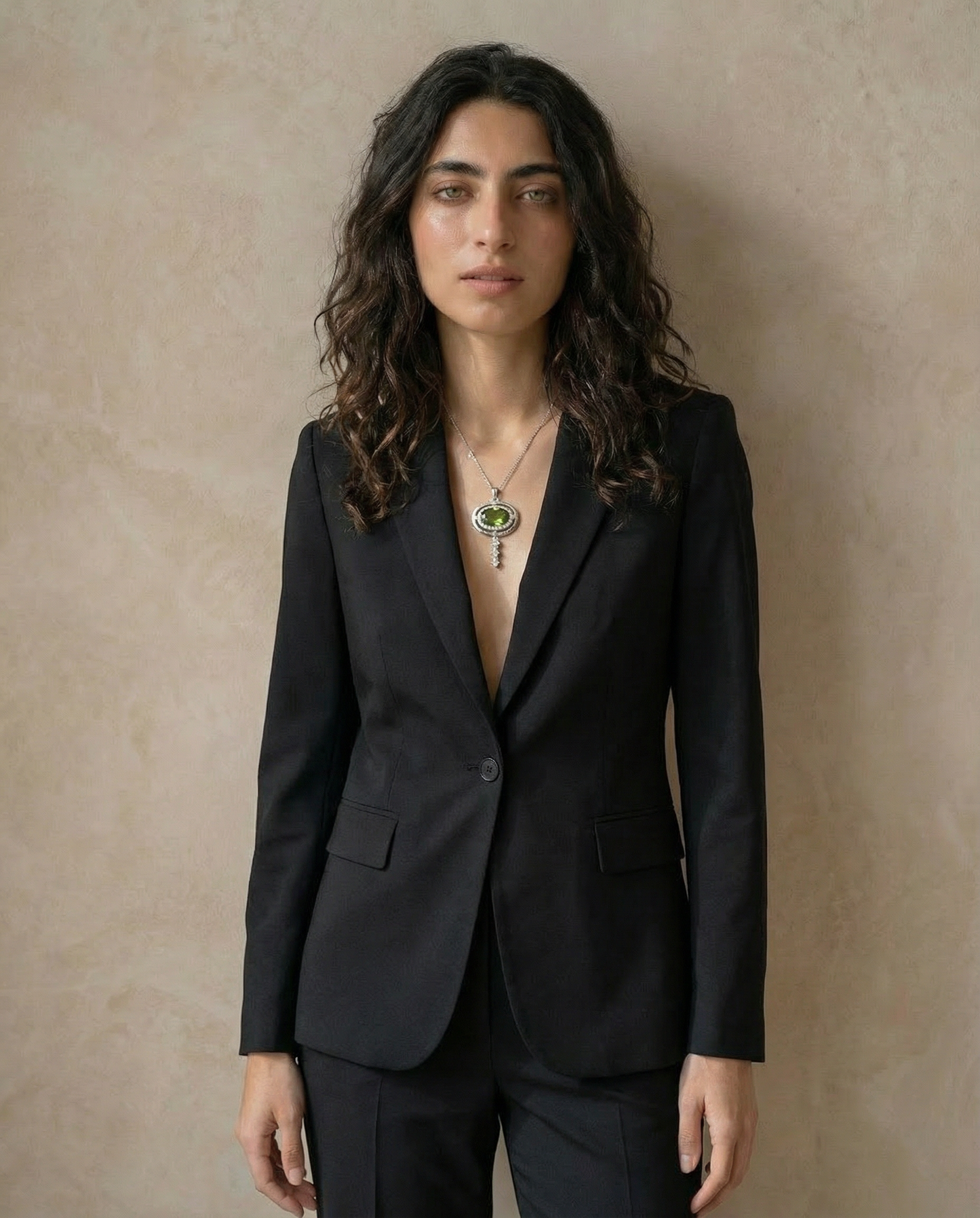 Natural Peridot Oval Necklace