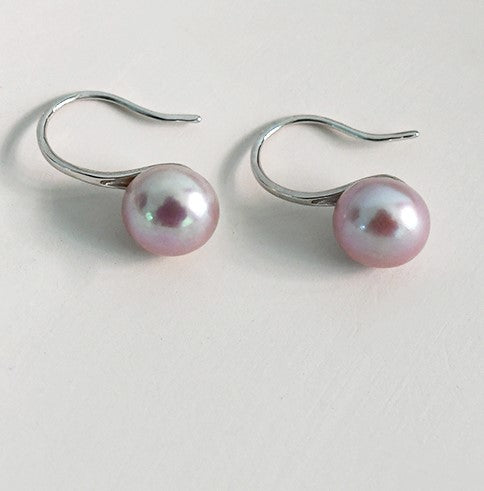 Ladies Pearl Earring Purple