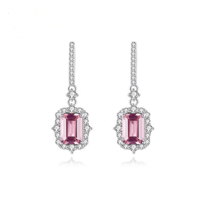 Pink Morganite Diamond earrings