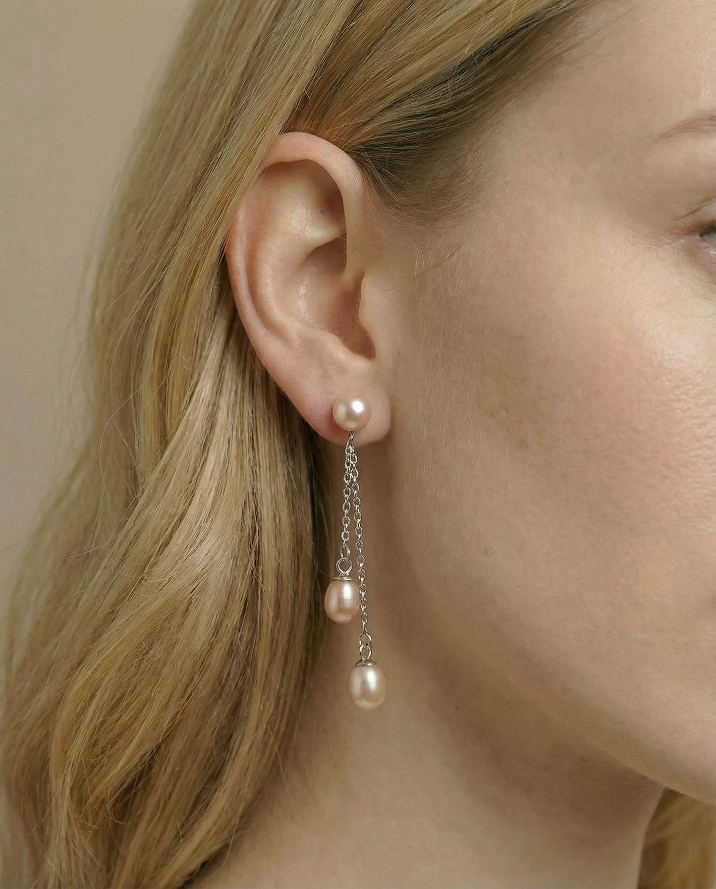 Ferskenperle-trilogi øreringe