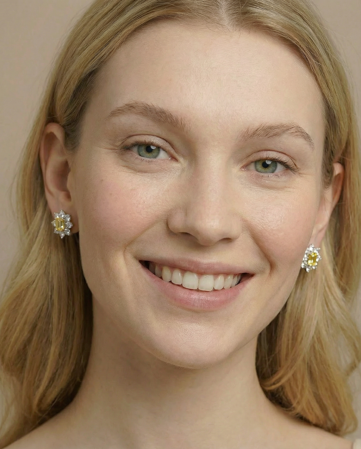 Large Real Citrine Earrings