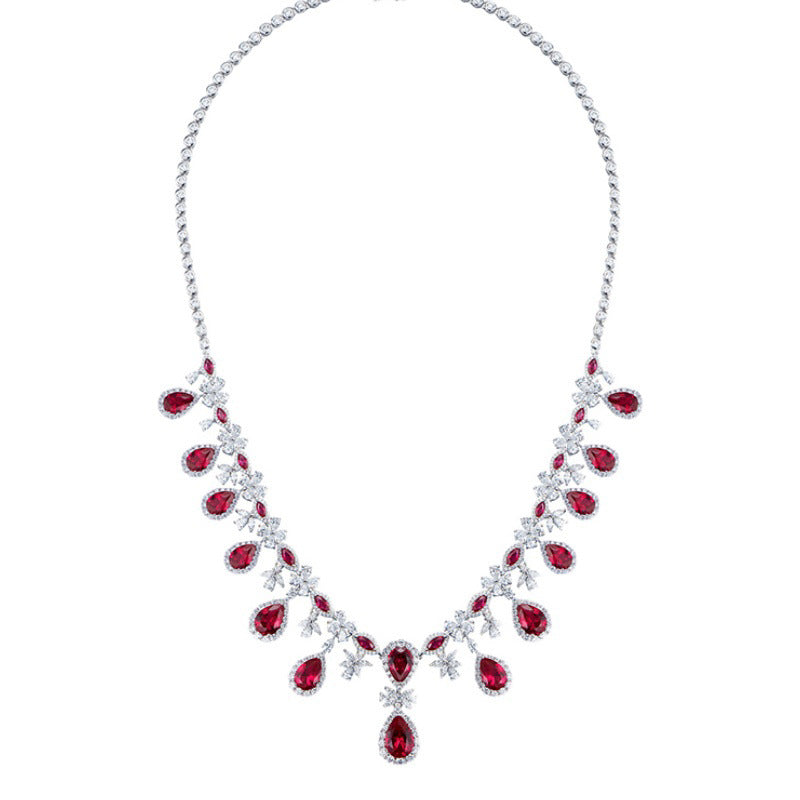 Ruby Necklace - Heart 0.45 Ct. - 14K Yellow Gold #J8405 | The Natural Ruby  Company
