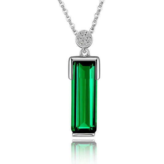 Made Emerald Pendant Necklace