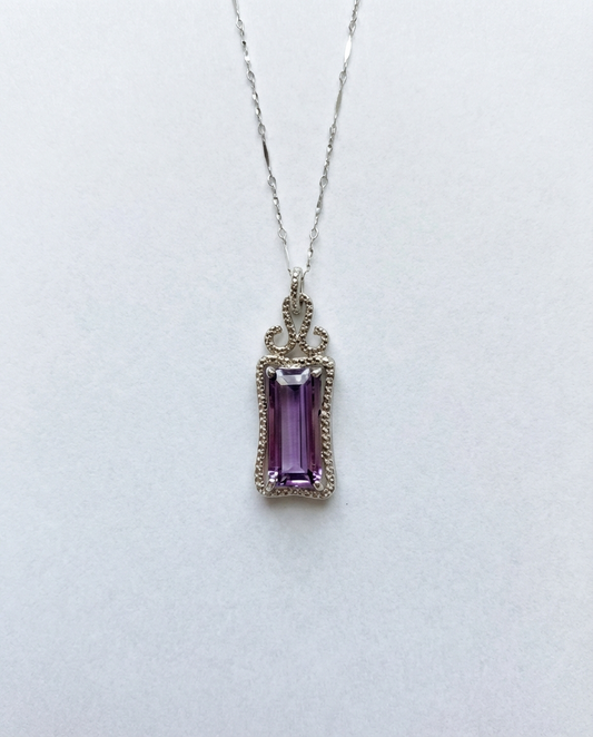 Natural Amethyst pendant Necklace