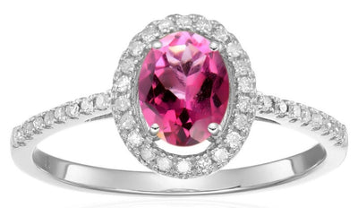 Natural pink Topaz ring