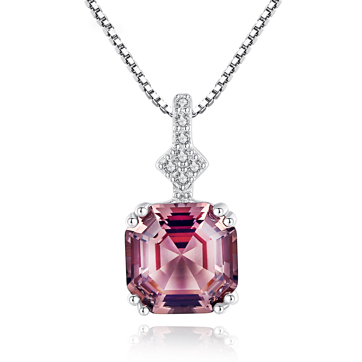 Roze echte Morganite stenen ketting