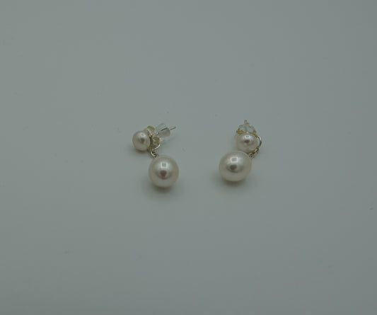Double white pearl Earrings
