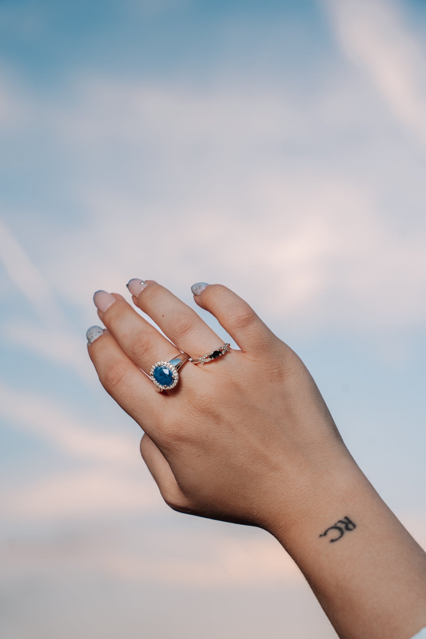 Real Sapphire diamond ring