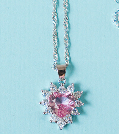 Heart Shaped made topaz Necklace