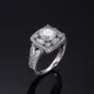 Elegant Diamond Ring with Sculpted Edge