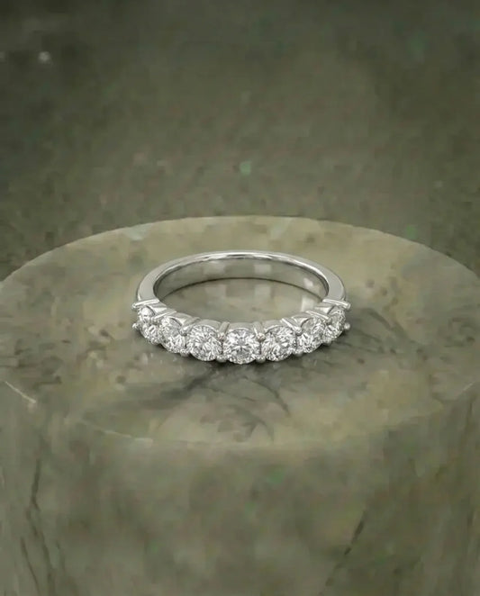 Simulated Diamond 7 Stone Ring