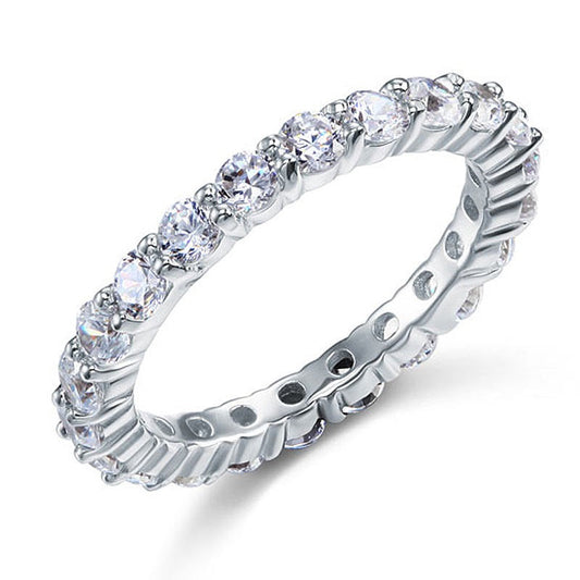 Simulated Diamond Infinity Ring