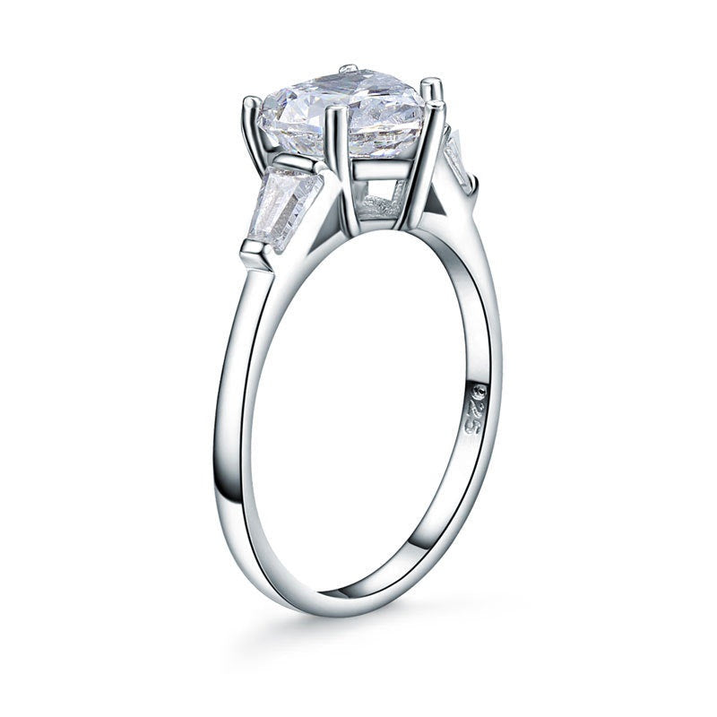 Simulated Diamond Heart Ring